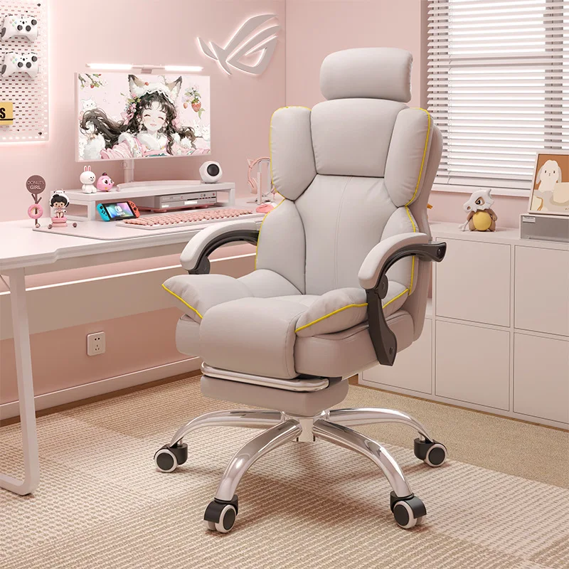 كرسي مكتب مريح كرسي كمبيوتر ألعاب كرسي مكتب دوار كرسي قابل للتعديل قطني مبطن شبكة مقعد المنزل مكتب غاسل #1