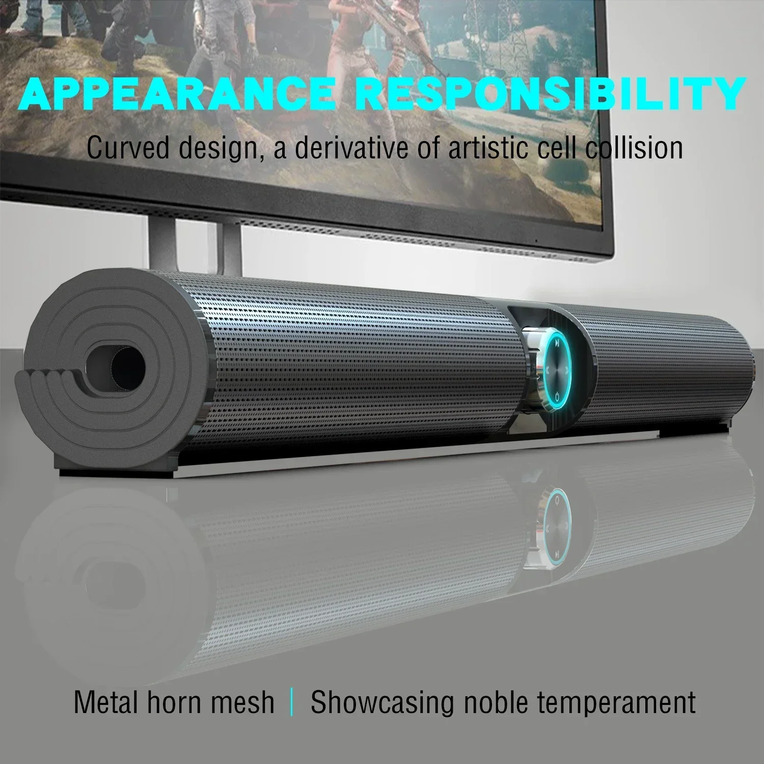 Wireless Bluetooth Speaker Home Theatre TV Computer Stereo Bass Soundbar Outdoor Waterproof Portable Multimedia Soundbox FM