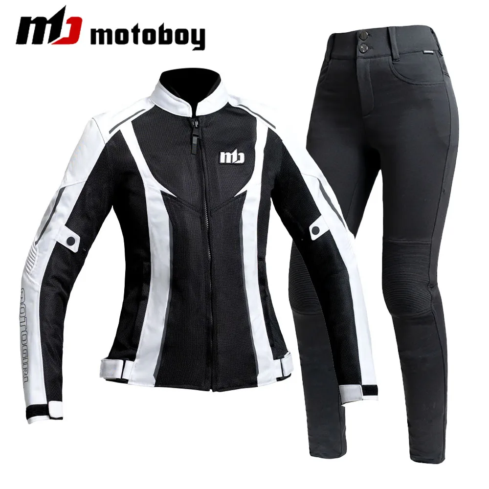 Women Summer Motorcycle Jacket Windproof Motorbike Riding Anti Fall Jacket With Mesh Breathable Motocross Riding Clothes