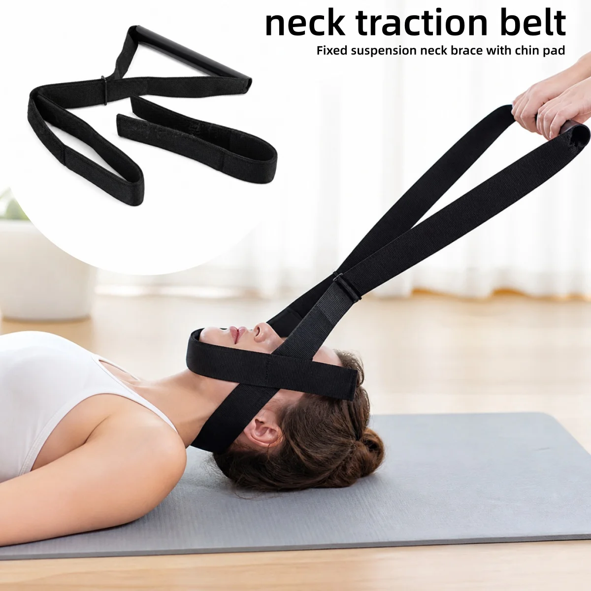Neck Stretcher Strap Portable Cervical Traction Belt Neck Pain Relief Muscle Relax Stretch Tool for Home Office