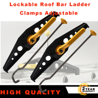 FOR Locking Lockable Roof Bar Ladder Clamps Adjustable 1 Pair