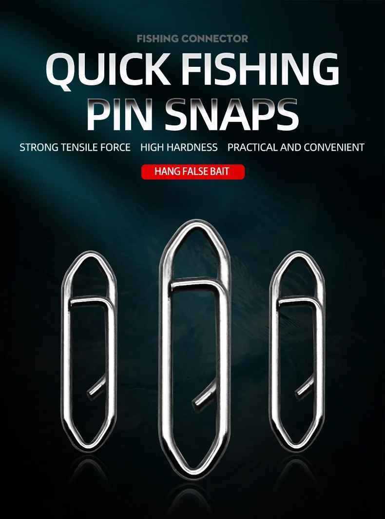 ShareShark 100 Stück Edelstahl-Bügelverbinder Angelwirbel Köderhaken-Verbinder Zubehör Pesca – Detail 1