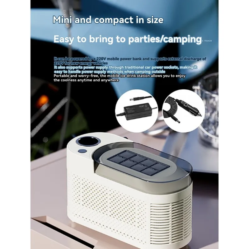 

A65Z Mini Portable Ice Cube Machine EU Plug, Ice Maker For Home, Office, Camping, Car