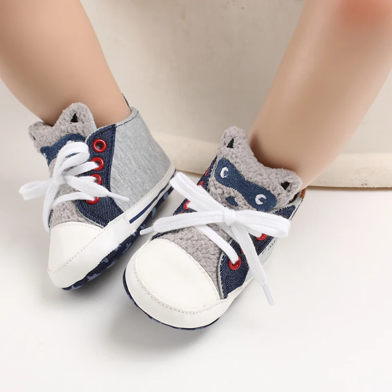 

Высокие модные кроссовки для новорожденных мальчиков, повседневная нескользящая обувь для первых ходунков с мягкой тканевой подошвой для мальчиков и девочек
