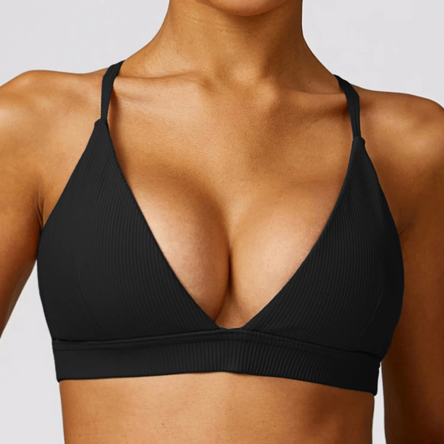 Sports Bra Women Push up Gym Top Women Breathable Yoga Clothing Sport Underwear Female Workout Bra Ribbing Sportswear Yoga Bra