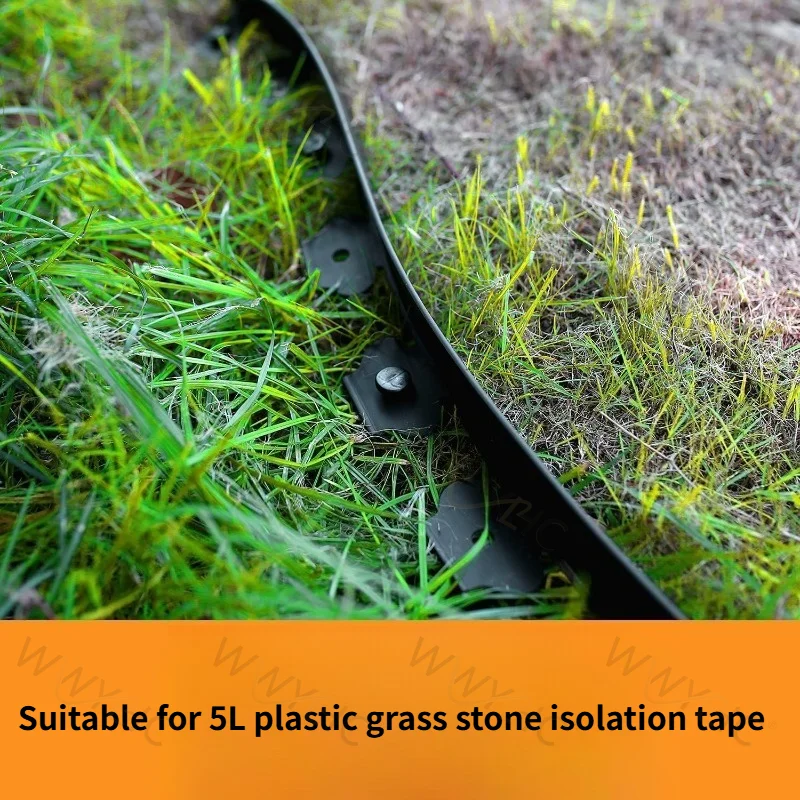 10M L Shape Plastic Lawn Edge Fence Fit Soil Block Grass Separator Brown Green Garden Isolation Strip