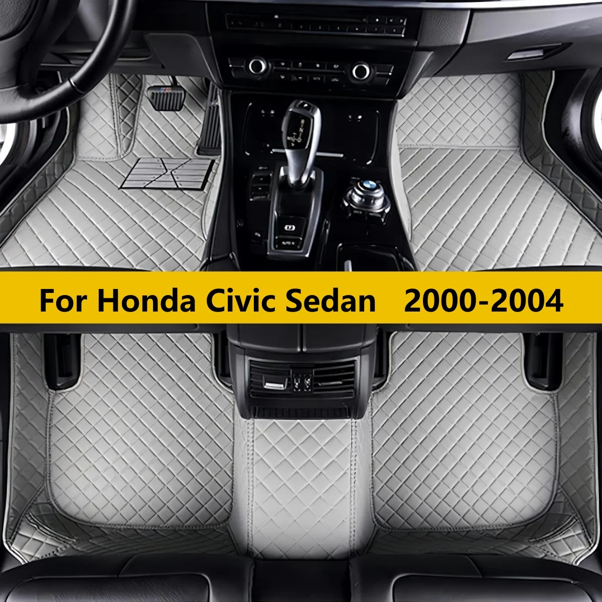 

Custom Car Floor Mats For Honda Civic Sedan 2000 2001 2002 2003 2004 Anti-dirt Pad Carpets Leather Mat Car Access