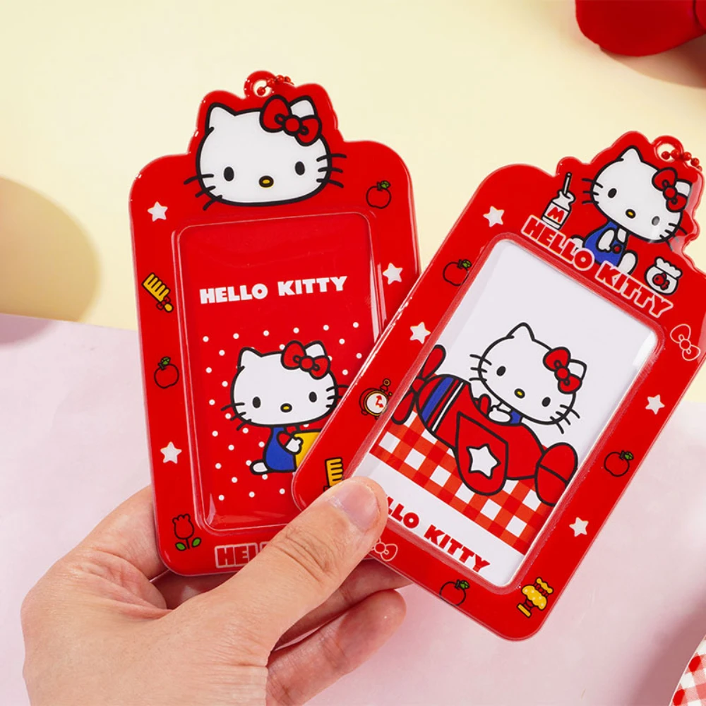 

Genuine Sanrio Hello Kitty 3-Inch Card Holder Cartoon Kt Cat Travel Photos Postcard Collection Protective Case Student Gifts