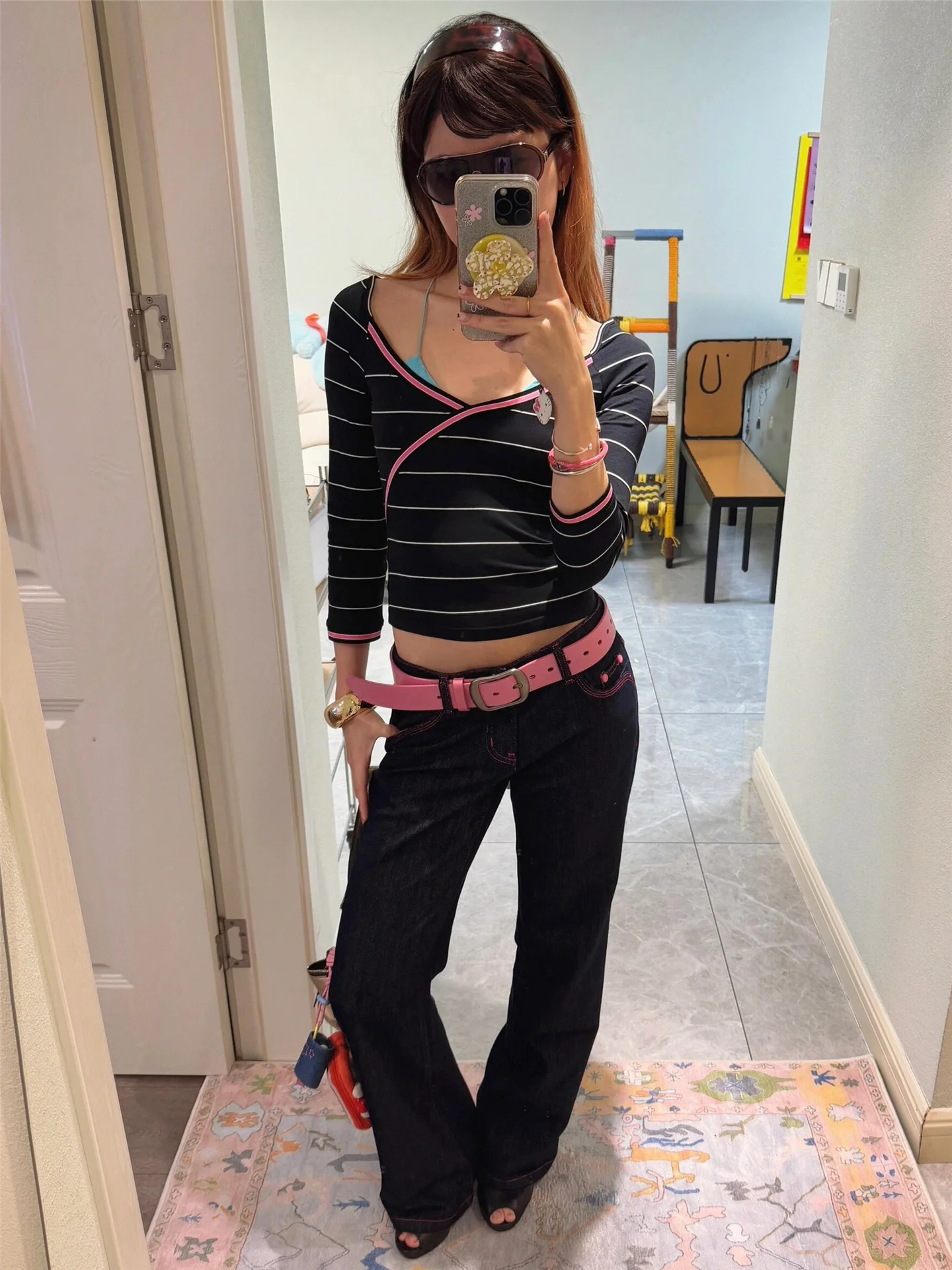 

Vintage High Waist Wide Leg Jeans Women's Loose Slimming Low Waist Straight Cut Floor-Length Pants Spring Fashion Trend