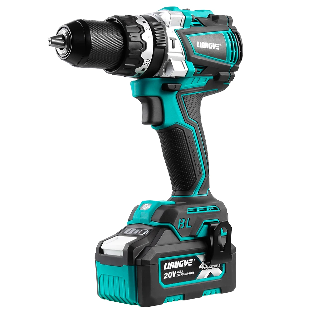 

Brushless 20V Power Tools 120N.m Impact Drill Handheld Drill Impact Driver 13mm Chuck Electric Tool