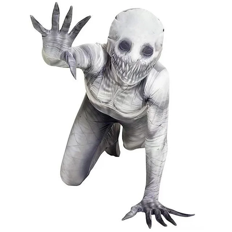 Trajes de cosplay de palhaço de terror para adultos crianças ramo mutante traje zentai macacão bodysuit roupas de natal de halloween