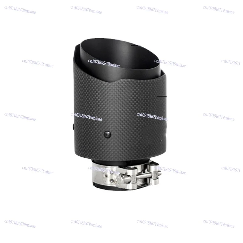 All-black Single-tube Scorpio Carbon Fiber Tail Throat 101mm Car Exhaust Pipe Modified General Carbon Fiber Tail Throat