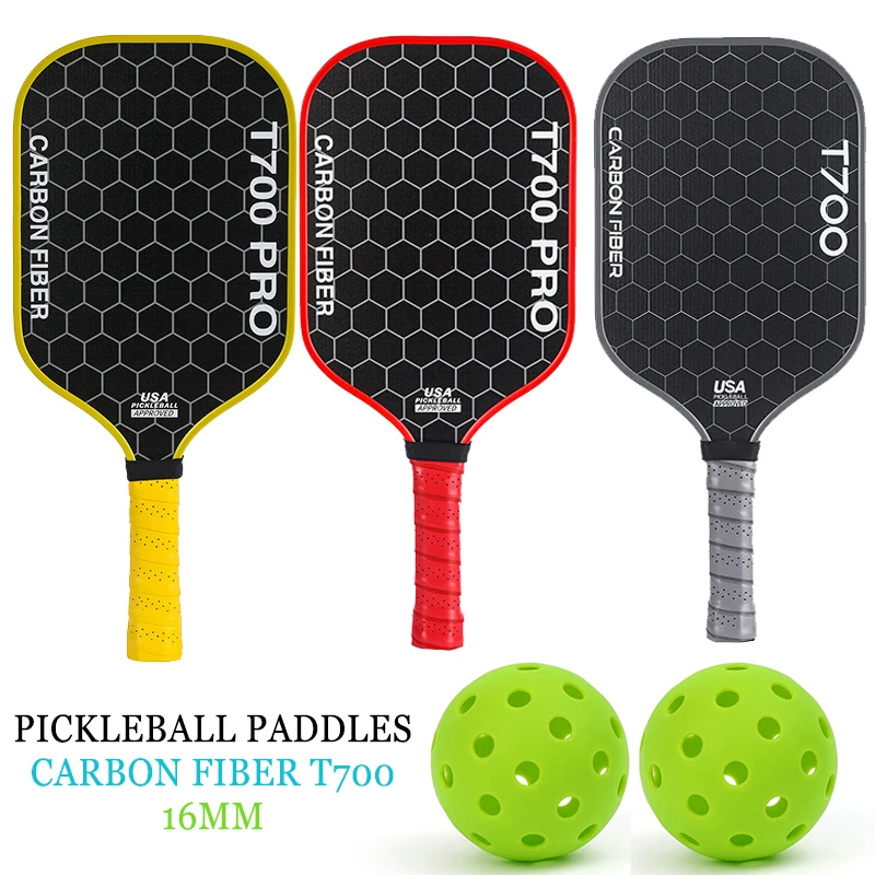 

LEATOU T700 Pickleball Paddle Carbon Fiber Pickleball Paddle 16mm Polypropylene Honeycomb Core Pickleballs Paddles Pickle Ball