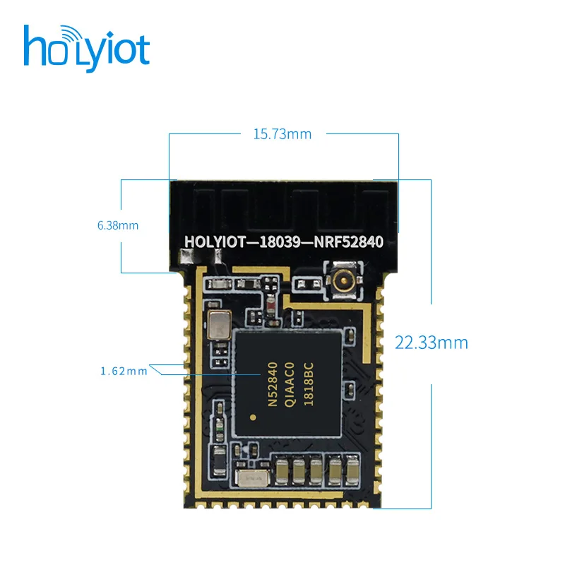 Nordic nRF52840 module Bluetooth low energy  long range 500 meters bluetooth 5.0, PCB & IPX  Antenna