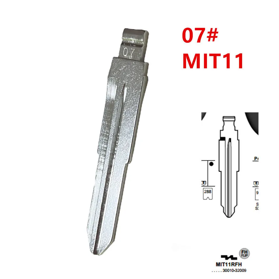 10 pcs #07 LISHI MIT11 key blank remote key blade KD VVDI uncut flip blank for mitsubishi outlander grandis asx pajero replacem