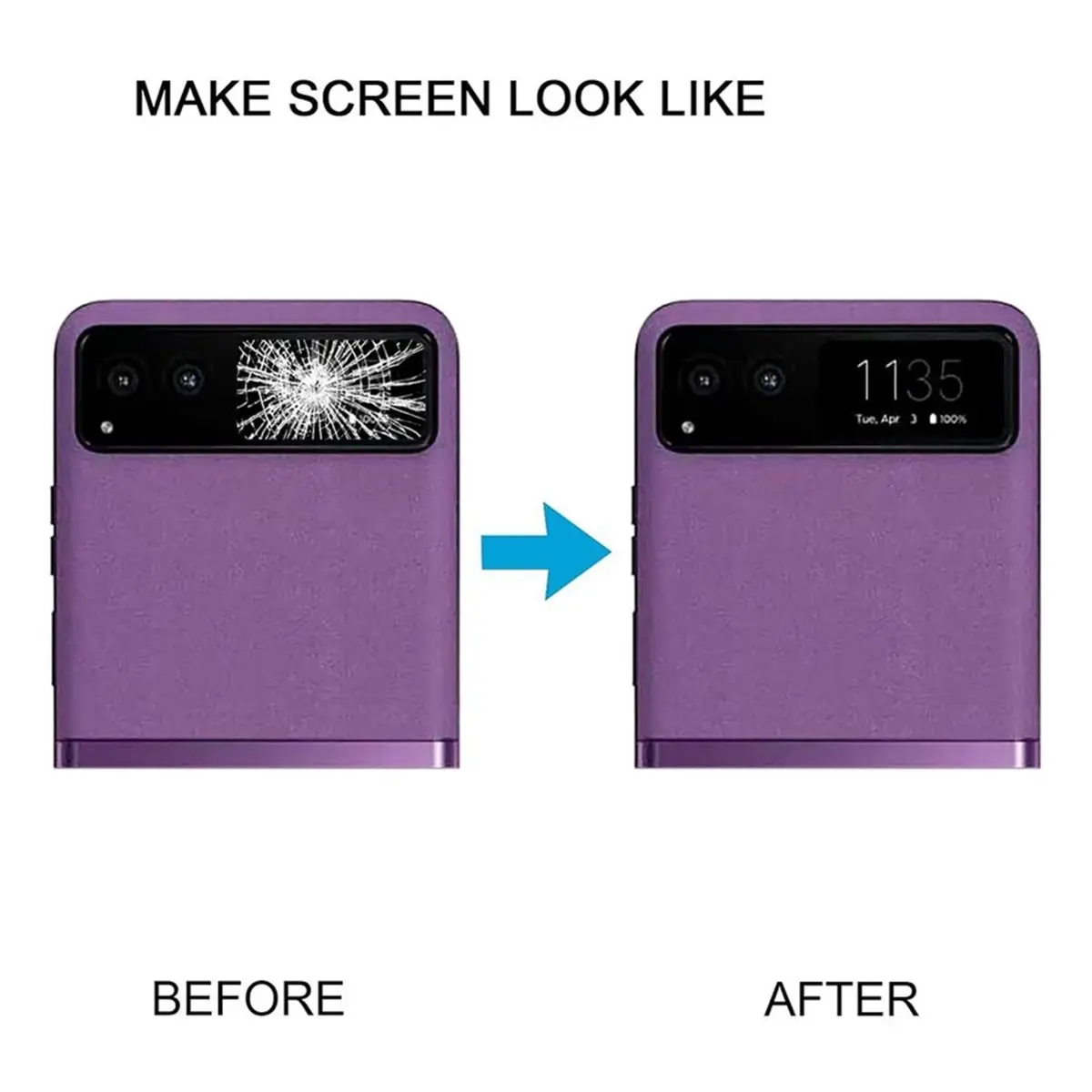 Replacement LCD Screen for Razr 40 / Razr Gen 3 LCD Secondary Screen with Digitizer Full Assembly