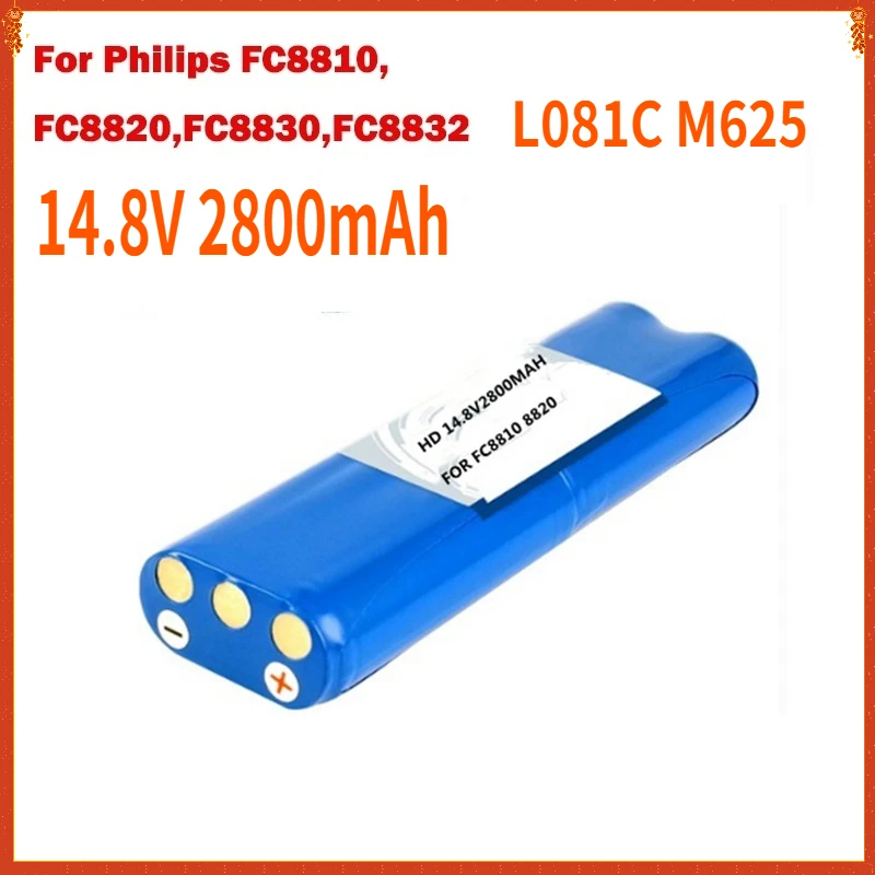 

New 14.8V 2800mAh Li-ion Battery Pack for Philips FC8810 , FC8820 , FC8830 , FC8832 FC8932 L081C M625 Robot Vacuum Cleaner Part