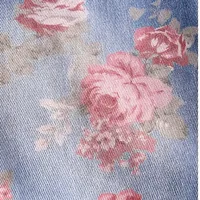 Vintage Washed Floral Print Denim Overalls For Women Adjustable Strap Wide Leg Elegant Daily Fashion Jumpsuit - Image 5