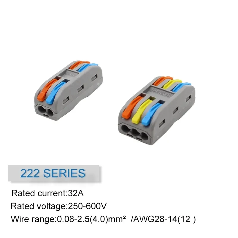 1 in multiple out Quick Wiring Connector Universal Splitter wiring cable Push-in Can Combined Butt Home Terminal Block SPL 222