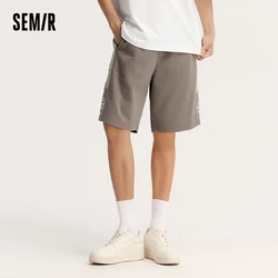 Semir Pants Men Casual Mid-Length Pants 2024 Summer New Loose-Fit Sporty Texture Five-Inch Shorts