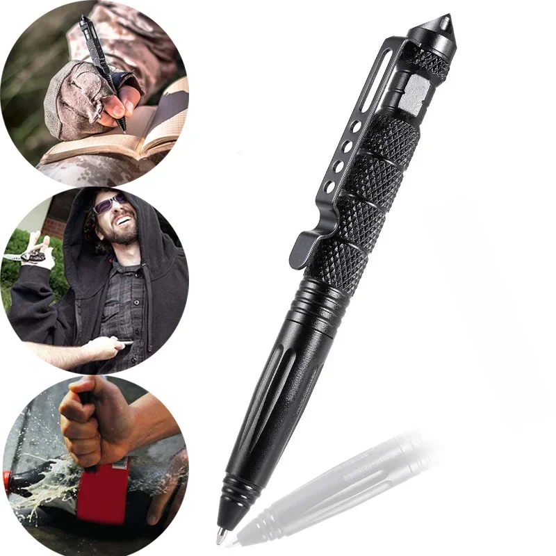 Military Tactical Pen, Professional Self Defense Pen, Emergency Glass Breaker Pen - Tungsten Steel, Writing Tool