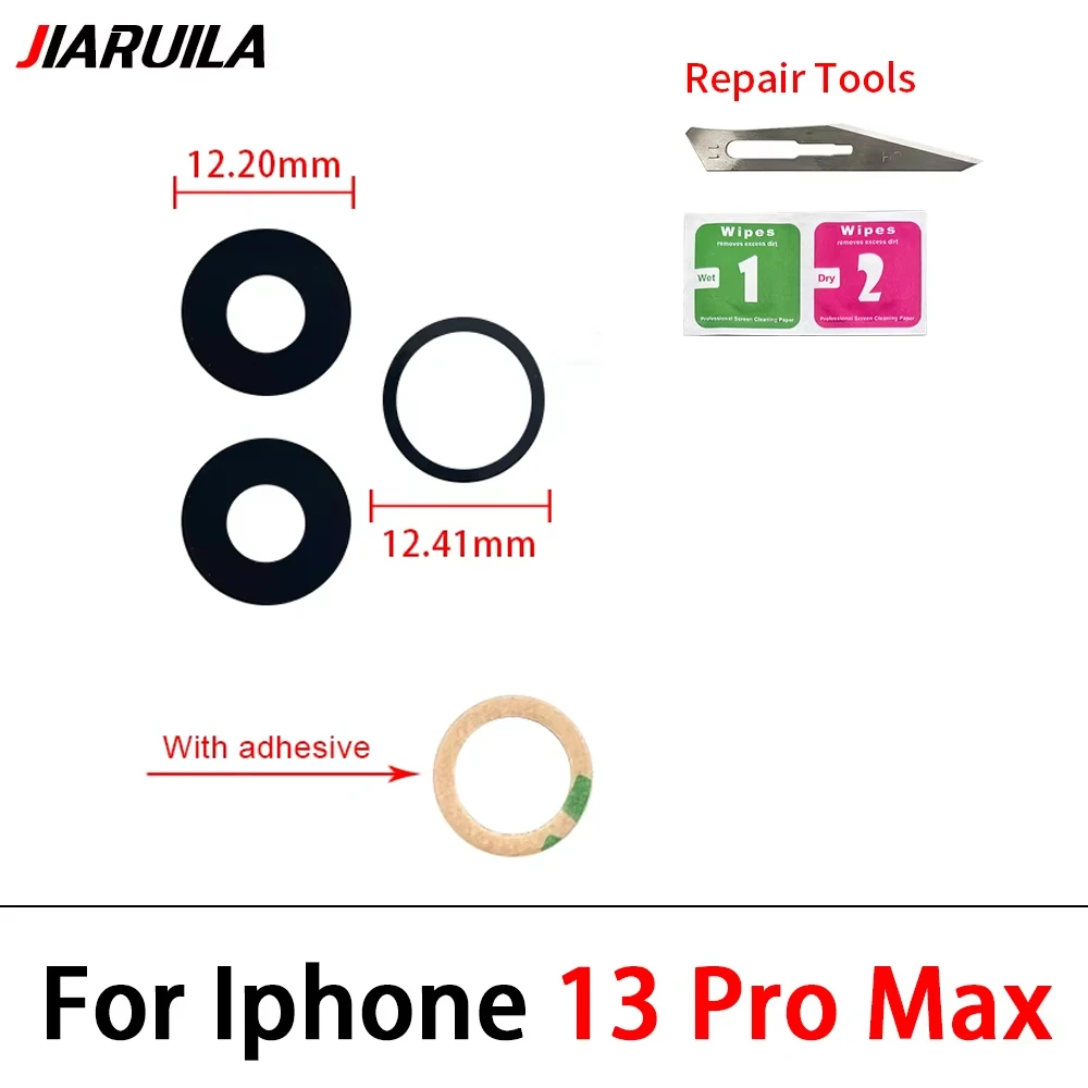 NEU Getestet für iPhone 13 Pro Max 13mini 14 16 Plus 6s Kameraglaslinse Rückkameraglaslinse mit Kleber Ersatz Reparatur