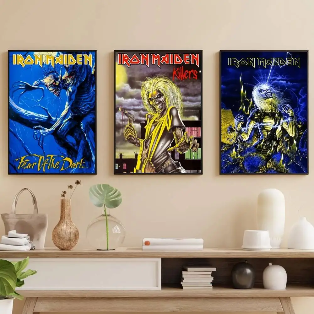 

I-I-Iron M-Maiden Killers Poster Self-adhesive Art Waterproof Paper Sticker Coffee House Bar Room
