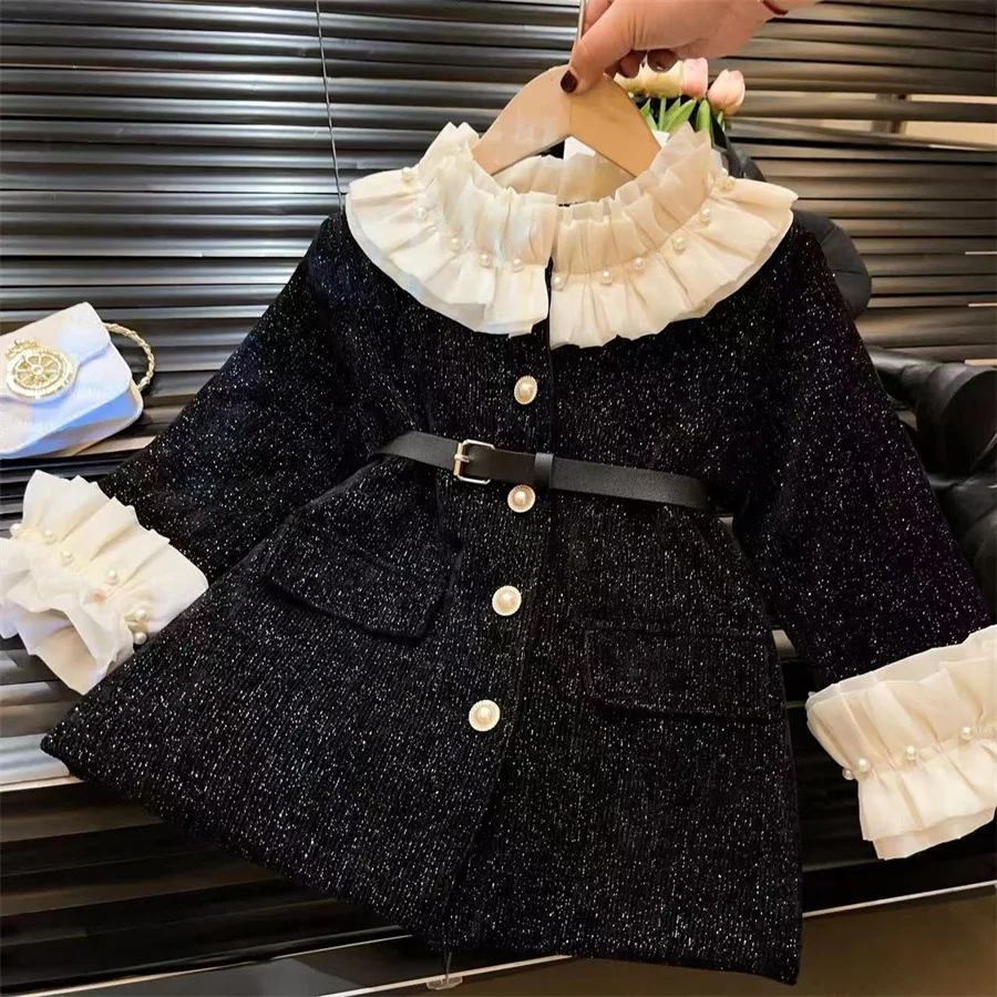 

2025 Sweet Thicken Winter Coat for Girls Outdoor Overcoat Cotton-Padded Children's Clothes Kids Girls Jacket Coat Outwear