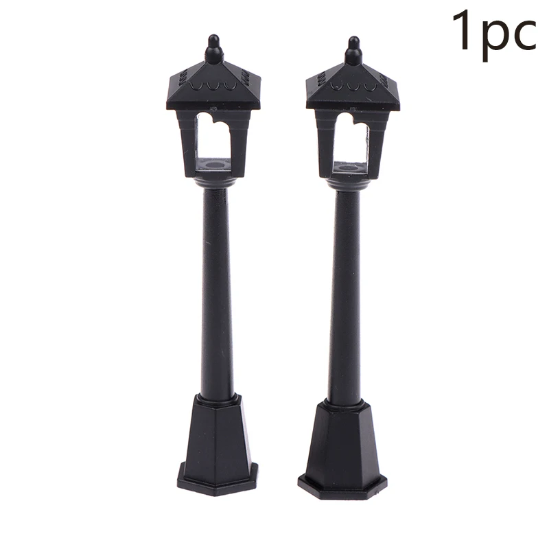 Réverbères miniatures en plastique, modèle ferroviaire, lampe de train pour maison à beurre, micro paysage bricolage, jardin nickel é, décor de Noël, 1 pièce