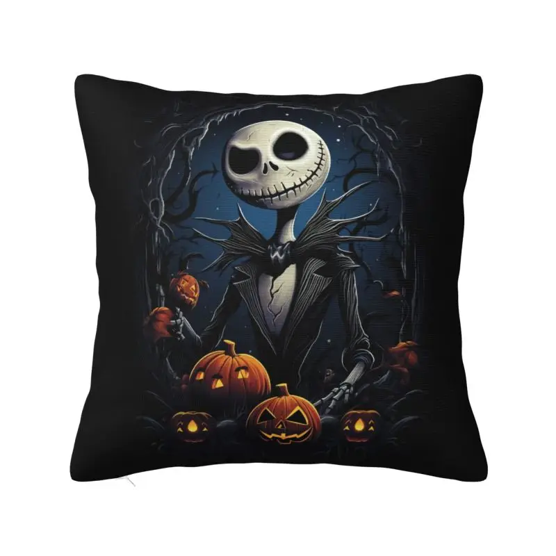 Custom The Nightmare Before Christmas Cushion Covers Jack Skellington Soft Cute Pillow Case