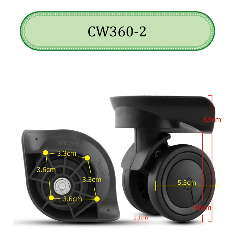 Suitable For Diplomat CW360 Universal Wheel Trolley Case Wheel Replacement Luggage Pulley Sliding Casters Wear-resistant Repair