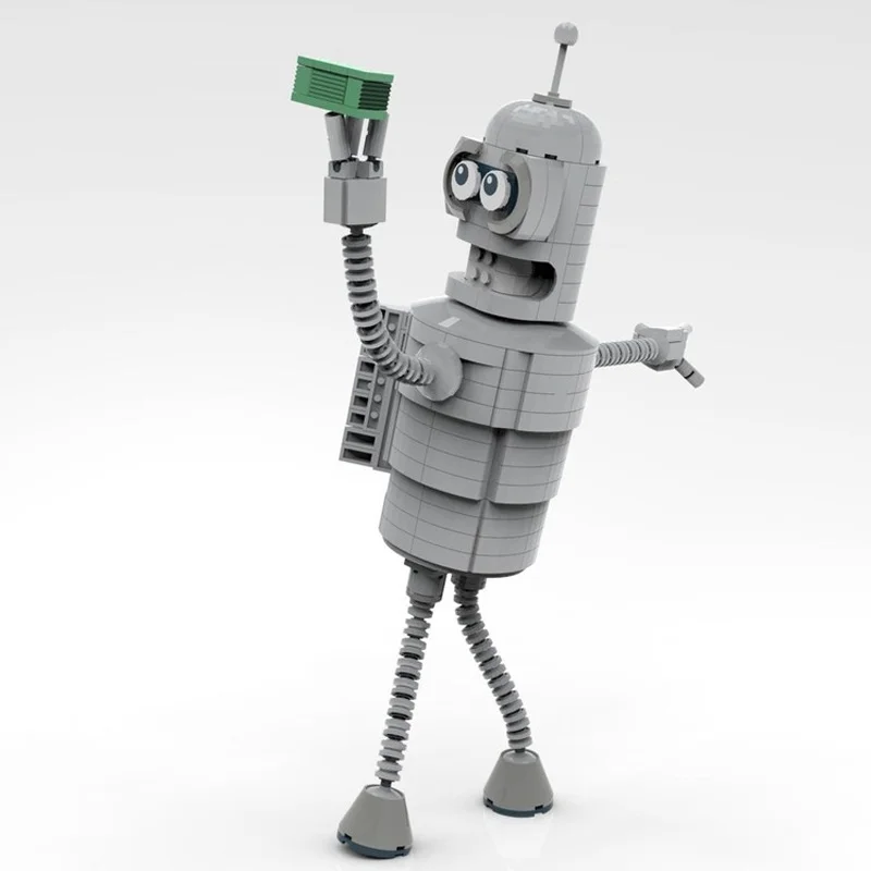 562pcs MOC Bender Futurama Robot Other Model Building Blocks Home Decor Desk Display Shelf Accent Creative Room Gift For Adults