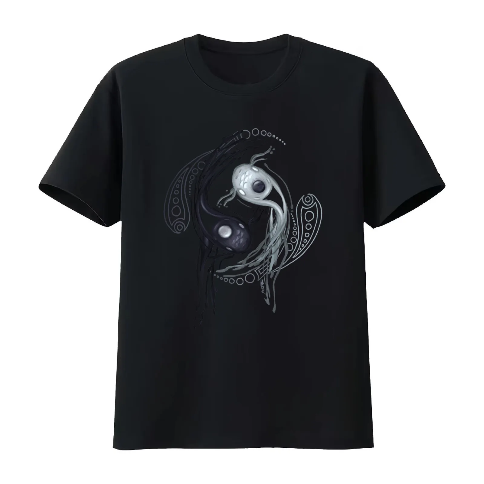 ETERNAL BALANCE. Classic . T-Shirt Summer Casual Cotton Tee Oversized Streetwear Tops Vintage Graphic Print Unisex Men Women