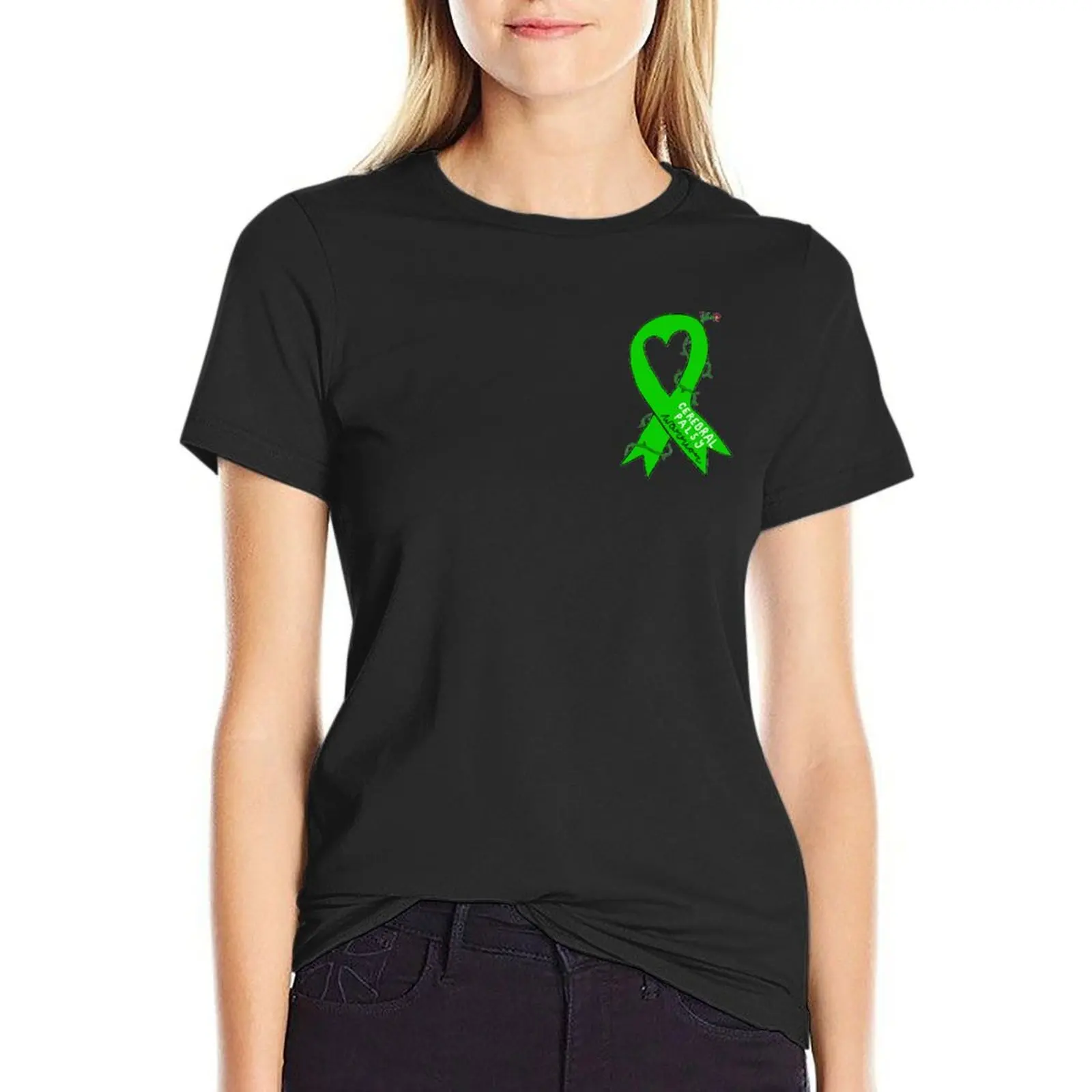 Cerebral Palsy warrior awareness ribbon T-Shirt hippie clothes summer tops funny t shirts for Women