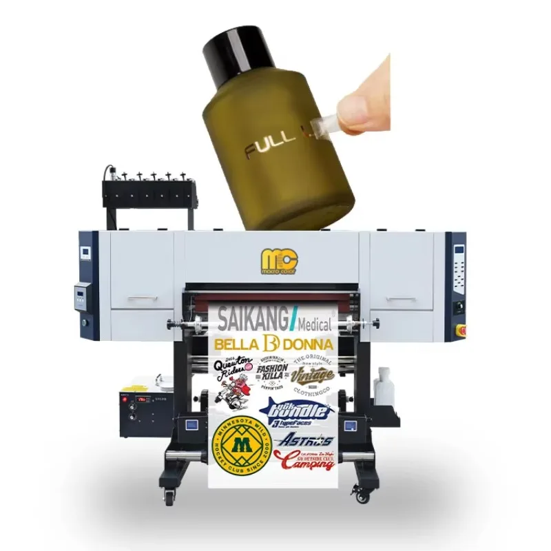 

【Best-selling】Industrial 60 Cm UV Dtf Printer XP600 Printhead 2 In 1 Dtf UV Sticker Printer With Laminator For Glass Metal Wood