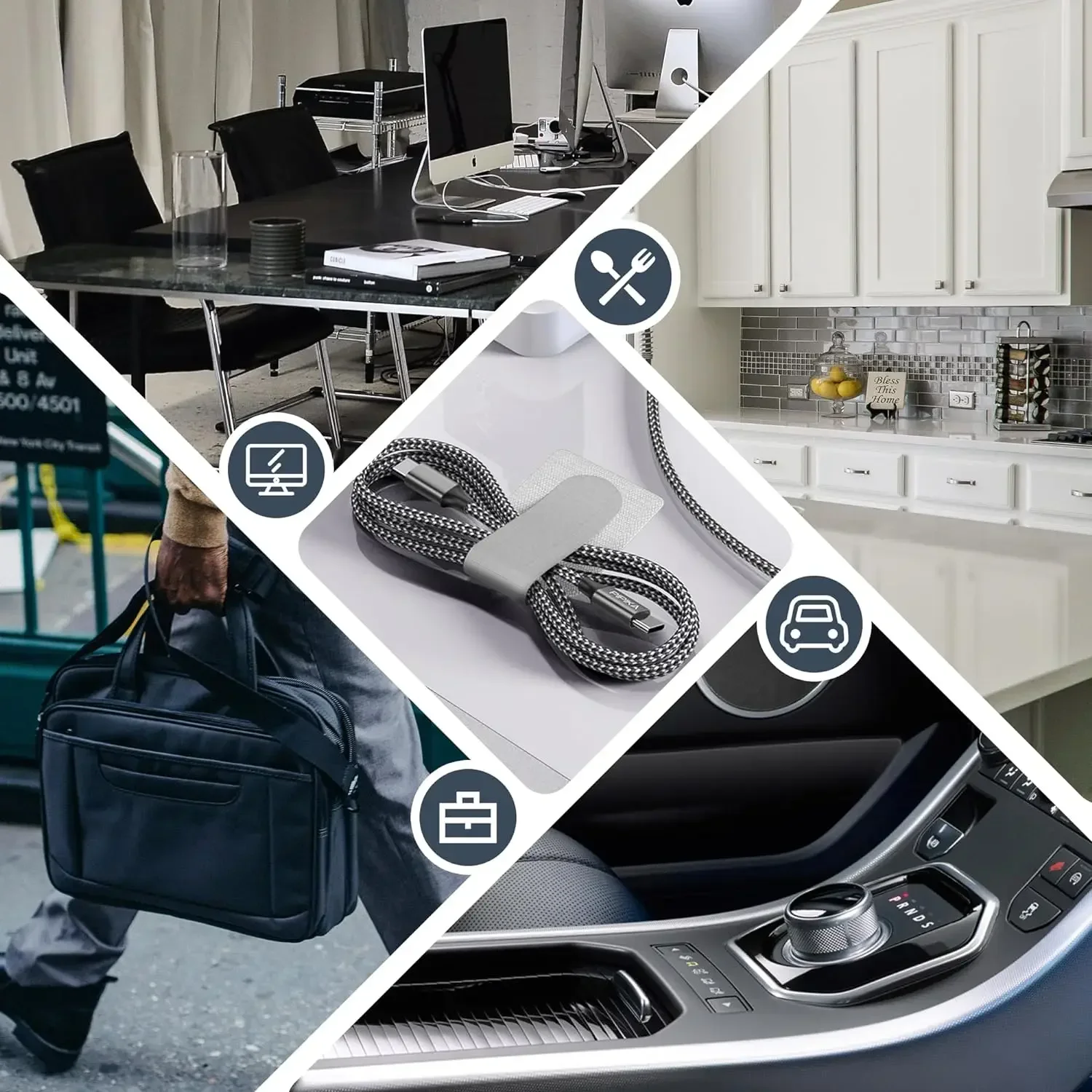 10-200PCS Riutilizzabili Magic Tape Organizzatori di cavi Fascette autoadesive regolabili per soluzioni di gestione dei cavi desktop ordinate