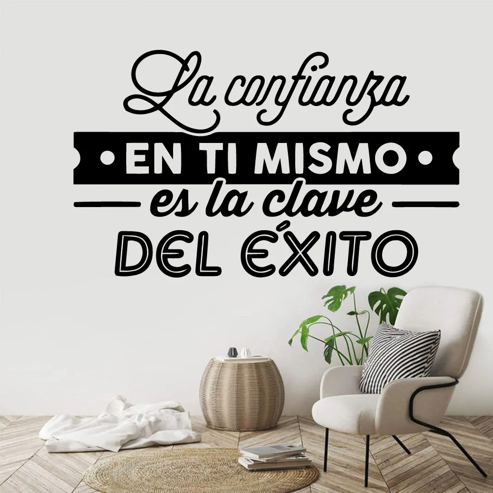 Spanish text Wall Sticker Self Adhesive Vinyl Waterproof Wall Art Decal For Kids Rooms Decoration Waterproof Wall Art Decal