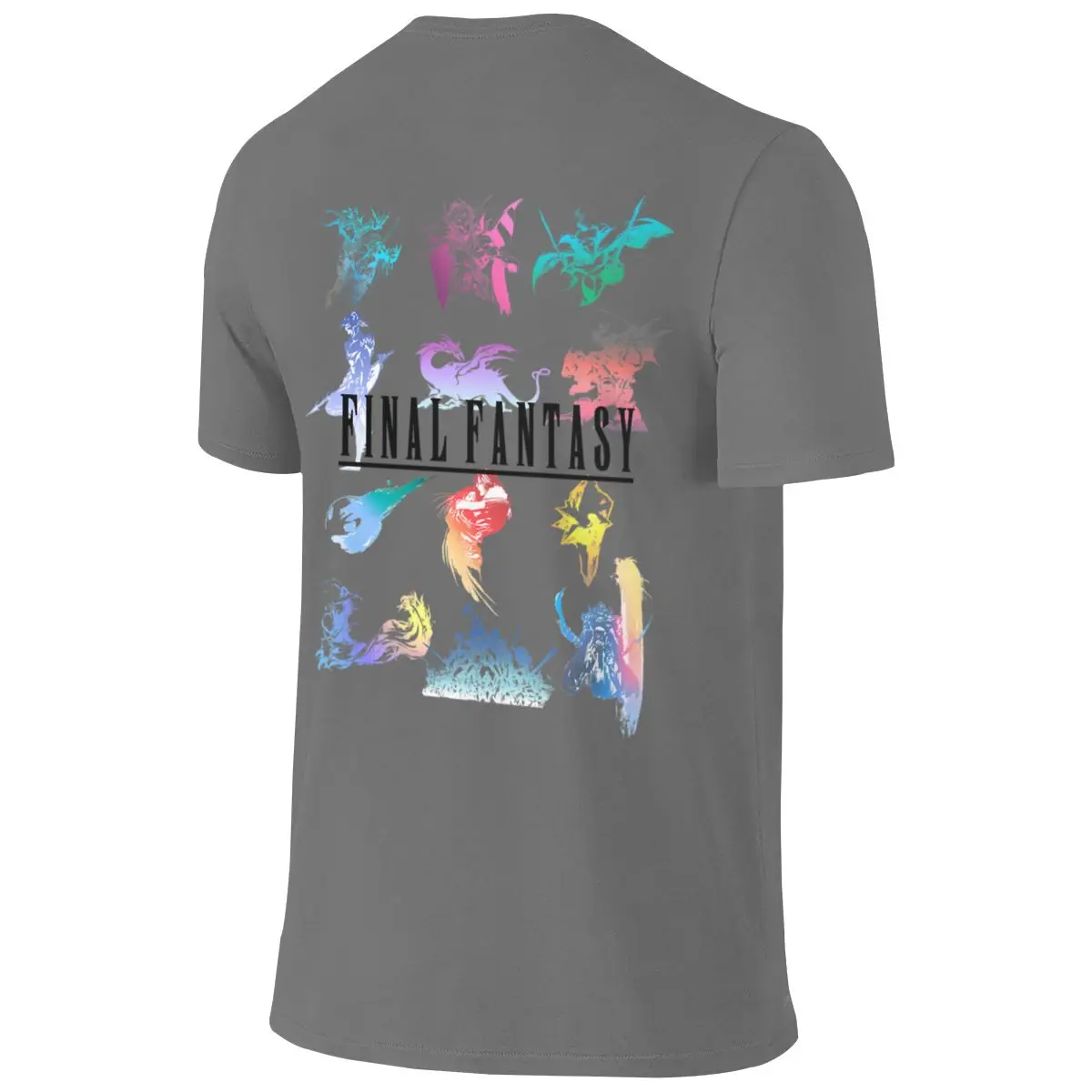 Retro Final Fantasy Logos Slightly Wide Reversible T-shirtHigh Street Style Not Easy To Loosen Short Sleeve