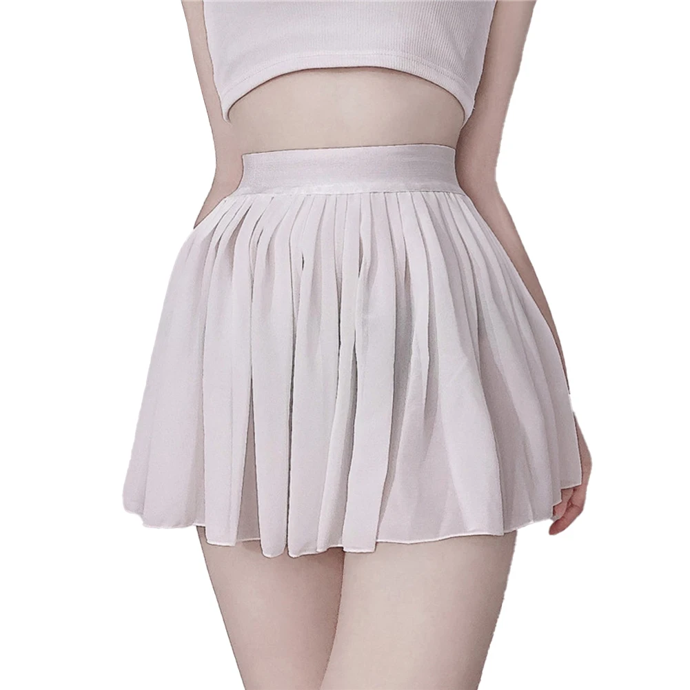 

Dress Women\\\\\\'s Skirt Short Skirts Skater Pleated Slight Strech Soft Solid Color A-line Comfortable Daily Comfy