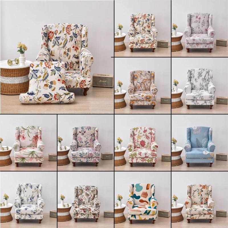 

Чехлы на стулья с эластичным принтом, эластичные чехлы на кресла из спандекса, европейские чехлы для диванов с открытой спинкой и чехлом на подушку сиденья