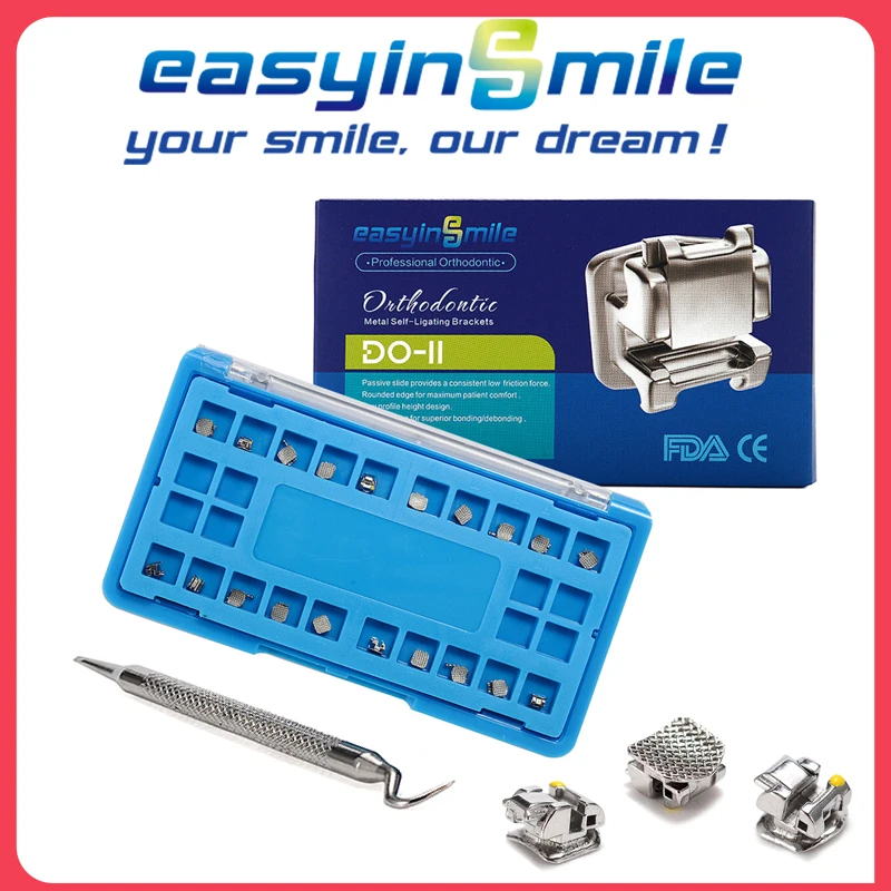 Easyinsmile Dental Material for Metal Self Ligating Orhto Bracket Mini Braces Roth / MBT 345 022 High Quality Newest Type