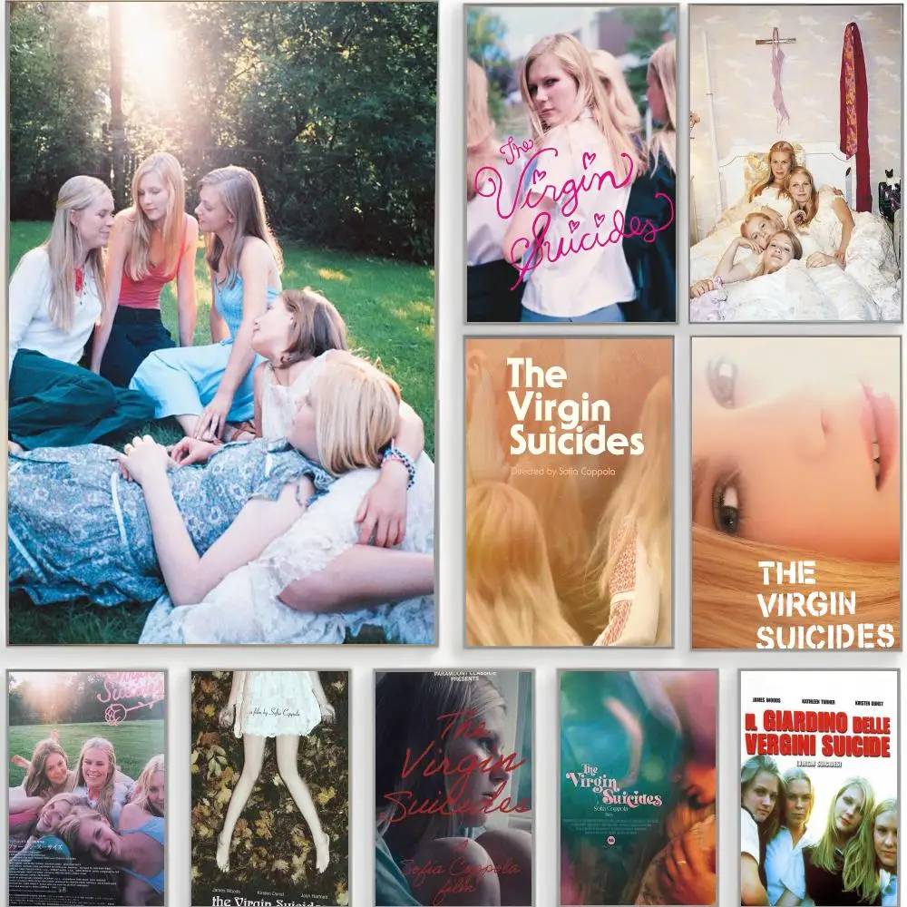 Dreamy Retro Drama T-The V-Virgin Suicides Poster Classic Wall Art  Home Decor  Peel and Stick Unframed