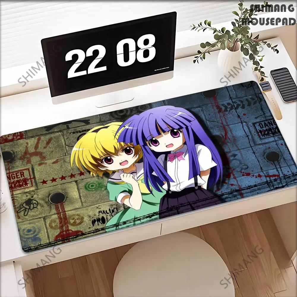 

Anime Cartoon DeskMat higurashi no naku koro ni Gaming Accessories Mouse Pad Pc Gamer Girl Mousepad 900x400 Computer Laptop Pads