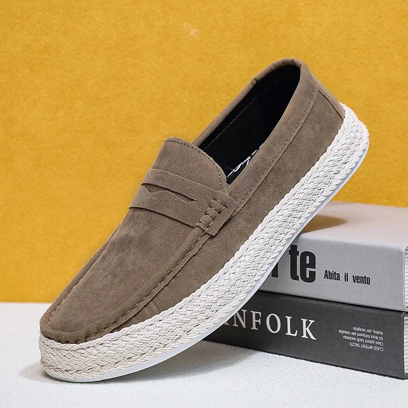 

Мужская повседневная обувь, летняя обувь из дышащей ткани, обувь для прогулок на мягкой подошве, модная молодежная обувь на плоской подошве, обувь для вождения на толстой подошве