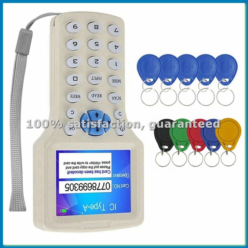 RFID NFC Smart Card Reader+5XUID/T5577 Keychain RFID Duplicator 125K 13.56M IC/ID Key Writer RFID Replicator Programmer-A20R