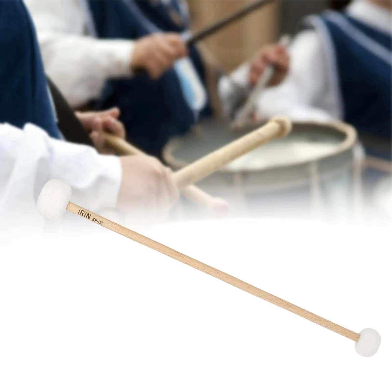 Drum Mallet Wool Felt Drumstick Bright and Clear Sound Anti Slip Marimba Mallets for Glockenspiel Snare Drums Students Adults