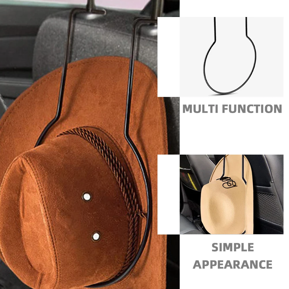

Hat Hook Holder for Car Truck Storage Rack Cap Hanger Space Saving Easy Install No Tools Iron Strong Sturdy Long Lasting Stylish