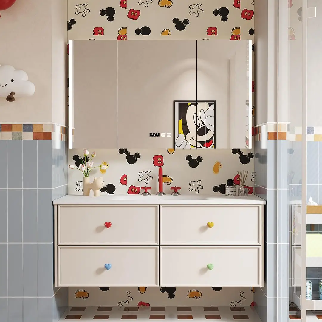 Bathroom Cabinet Slab Ceramic Basin Storage Shelves Toilet Display Partitions Modern Drawer Luxury Personalized Toilet Washbasin