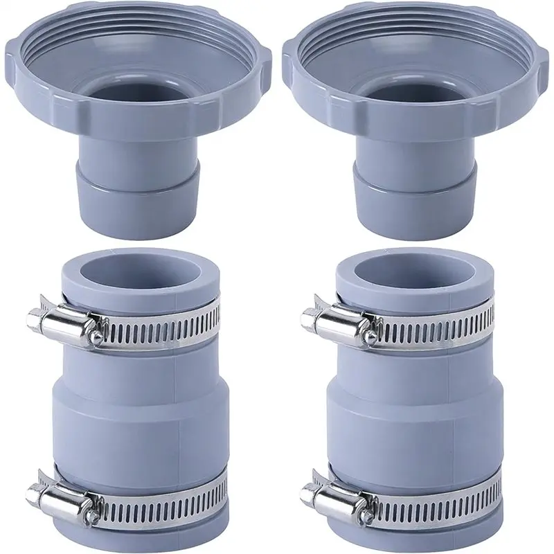 

RMWIN-Сменный адаптер для шланга пылесоса для бассейна B (2 шт.), подходит для фильтрующего насоса-скиммера для бассейна с диаметром шланга 1,25 и 1,5 дюйма.