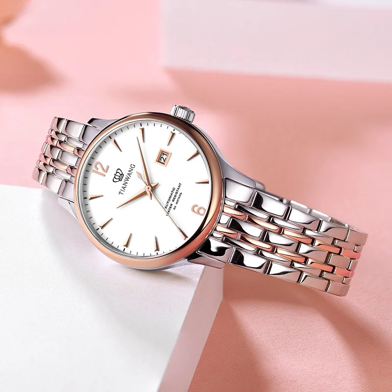 TIAN WANG Women\'s Watches Woman Business Mechanical Watch Ladies Watches Simple Lady Watchs Steel Automatic Wristwatch Clock